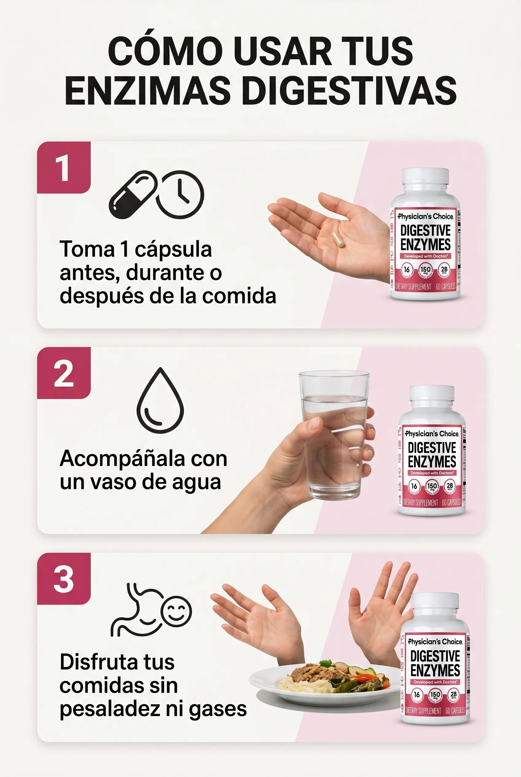 enzimas-digestivas-physician-s-choice - Como se usa